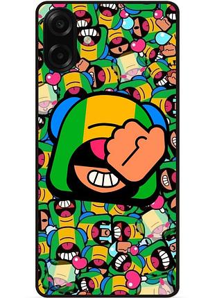 Силіконовий чохол бампер для samsung a07s стікери бравл леон brawl