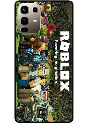 Силіконовий чохол бампер для infinix note 50 pro plus 5g (x6856) з картинкою роблокс roblox