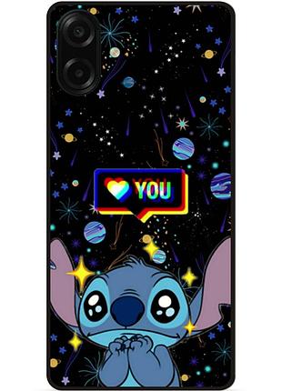 Силиконовый бампер чехол для samsung a08 лило и стич stitch
