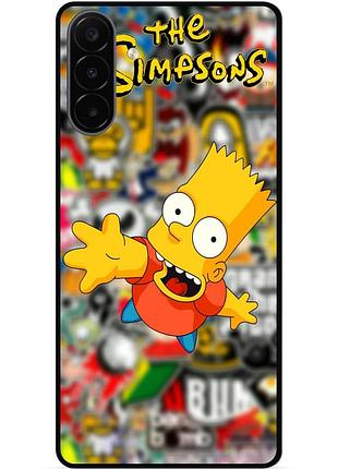 Силіконовий чохол бампер для samsung a18 з малюнком симпсоны simpsons бард