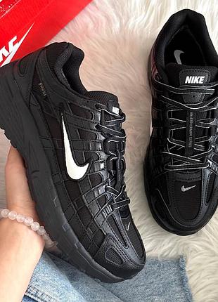 Nike p-6000 full black white swoosh gore-tex termo 2