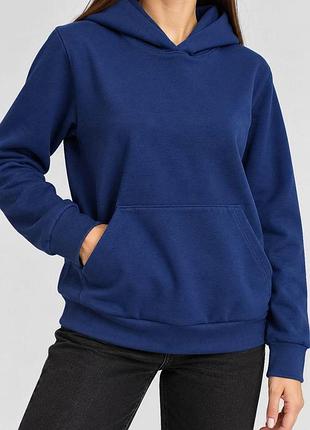 Худі жіночий однотонний, колір синій, 244r708-5