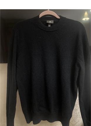 Светр чоловічий h&m кашеміровий темно синій 2