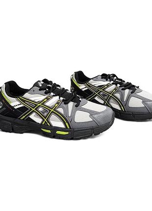 Мужские термо кроссовки asics gel kahana 8 серые/салатовые