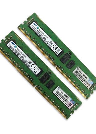 Пара 16 гб (8гбx2) samsung ddr4 2133mhz pc4-2133p registered ecc оперативна пам'ять 16 гб ддр4 2133 мгц серверна