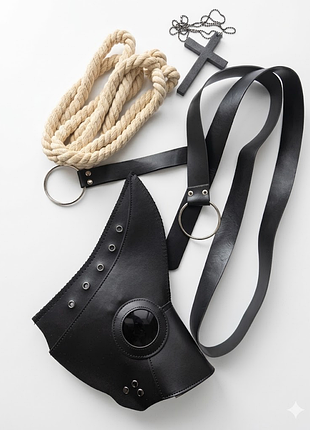 Набір аксесуарів для костюма чумного лікаря plague doctor mask маска для костюма на гелловін