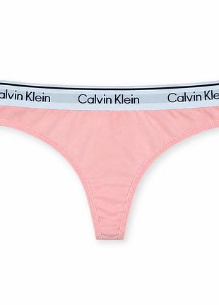 Женские трусики-бикини calvin klein персиковые хлопковые маломерят xl