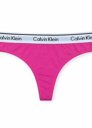 Женские трусики-бикини calvin klein розовые хлопковые маломерят m