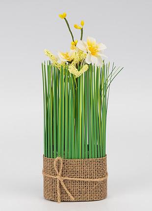 Великодня композиція «жовті квіти», 20 см elisey
