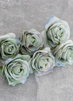 Головка розы, голубая, 8 см elisey