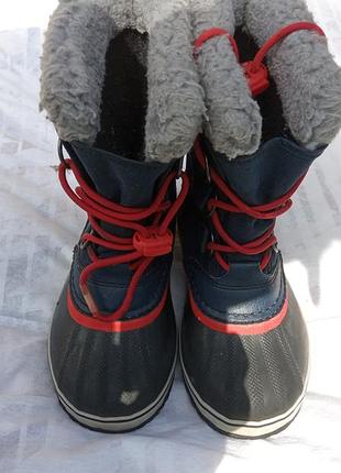 Детские зимние сапоги sorel waterproof размер 32
