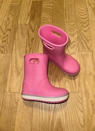 Гумові чоботи для дівчинки crocs рожеві c11