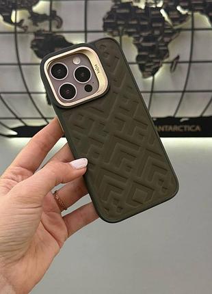Премиум чехол kajsa rhombus для iphone 16 pro, качественный чехол для телефона iphone 16 pro (зеленый)