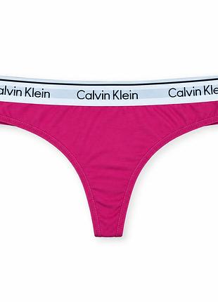 Женские трусики-бикини calvin klein малиновые хлопковые маломерят xl