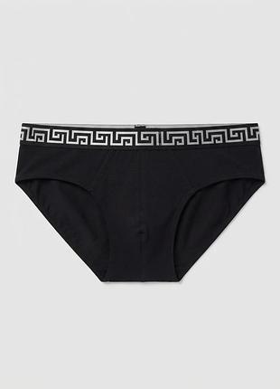 Чоловічі брендові брифи із срібним поясом (чорні) xl primark срібний, xl