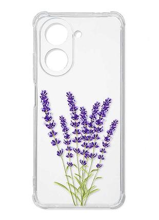 Чехол с утолщёнными углами на xiaomi redmi a7 лаванда (принт 28)