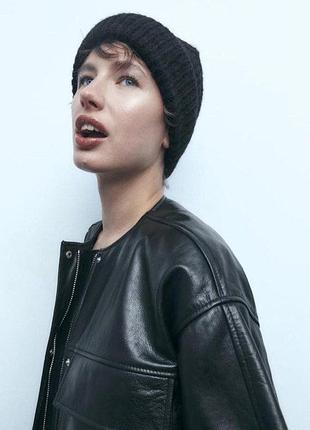 Трикотажна шапка в рубчик zara