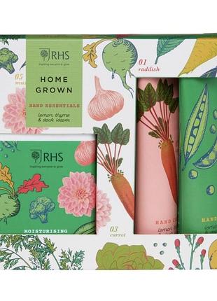 Набір для рук rhs home grown: 2 креми + антибактеріальний спрей