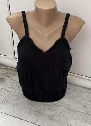 Вязанный вискозный женский топ от бренда selected femme m/l (38/40)