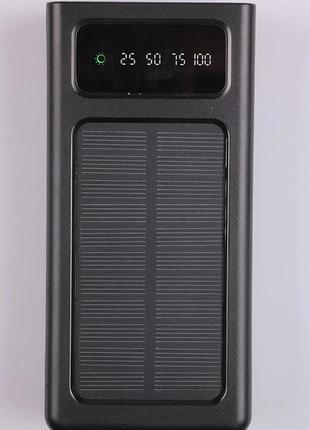 Повербанк zhy-308 200000 mah 4в1 универсальная мобильная батарея c солнечной панелью и встроенными кабелями