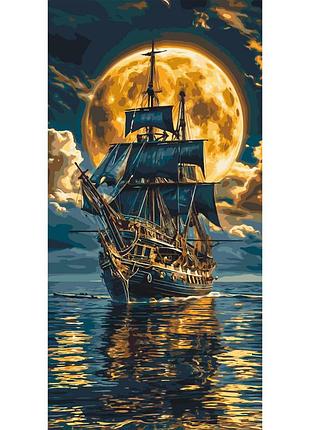 Картина по номерам "корабль в море" lw5108, 40х80 см