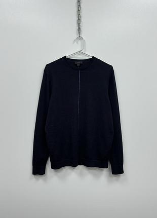 Шикарний джемпер светр кофта cos merino wool central seam jumper sweater navy