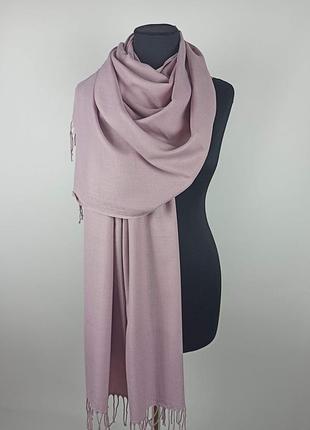 Палантин шарф кашемир глициниевый шерсть кашемировый pashmina original однотонный теплый