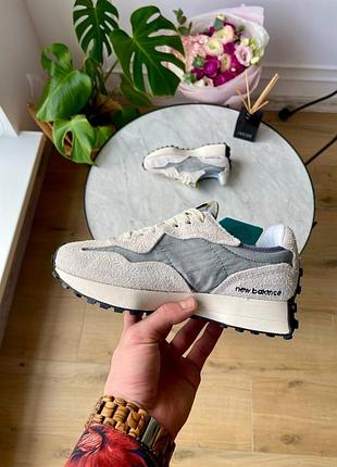 New balance 327 grey black logo u327wca 8