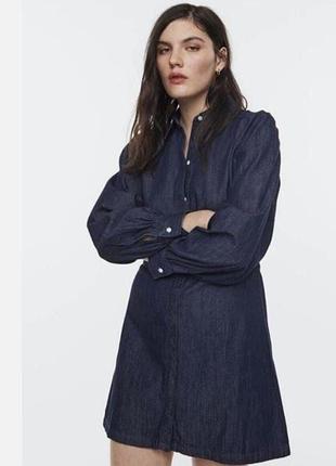 Бавовняна джинсова сукня h&amp;m