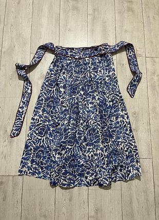 Жіноча спідниця max mara weekend синя з візерунком