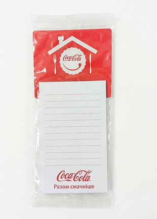 Магнітний записник-нотатник coca-cola на холодильник, новий