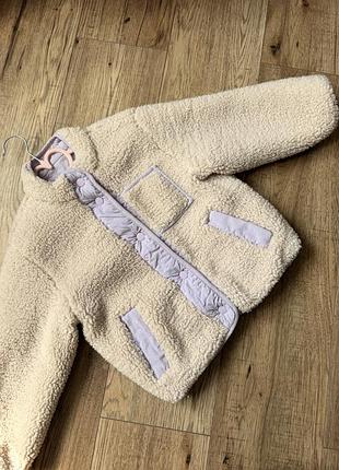 Куртка для дівчинки zara двостороння бежева