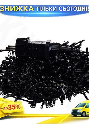 Ku гирлянда рождественская фея universal fit 50 м 500 led черный провод для улицы и интерьера синяя пр uni2l_k