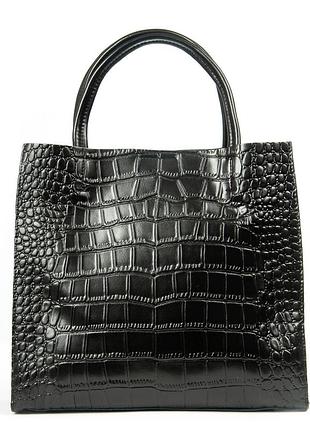 Podium сумка женская классическая кожа alex rai 1564 black croco