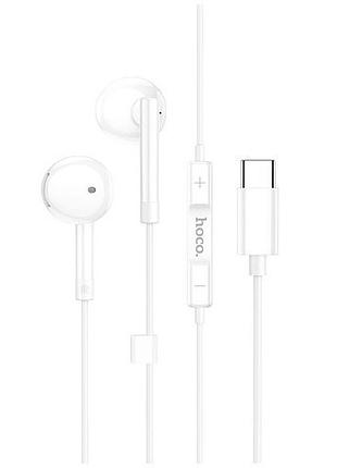 Навушники hoco m95 usb type-c з мікрофоном протиударні для пристроїв з type-c білі