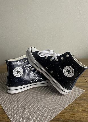 Кеди жіночі converse chuck taylor all star чорні, розмір 38