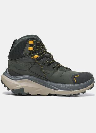 Мужские зеленые кроссовки hoka one kaha 2 high gore tex duffel bag green radiant yellow х хока 43