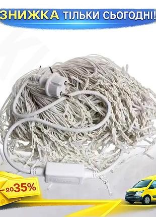 Ku вулична гірлянда бахрома universal fit 36 м 600 led мультиколор для новорічного оформлення святкове uni2l_k