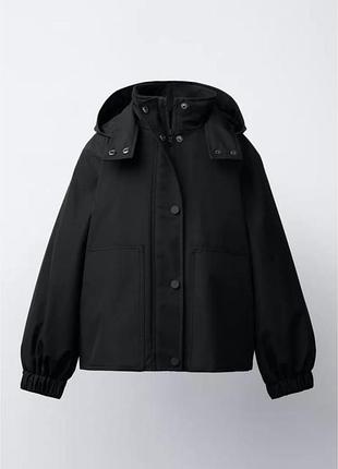 Парка для дівчинки zara чорна 11-12 років