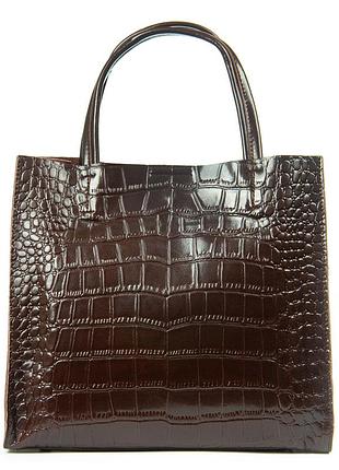 Podium сумка жіноча класична шкіра alex rai 1564 brown croco