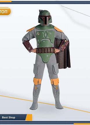 Карнавальний костюм боба фетта boba fett rubie's 888574std для дорослих, розмір one size (маска не входить до комплекту)
