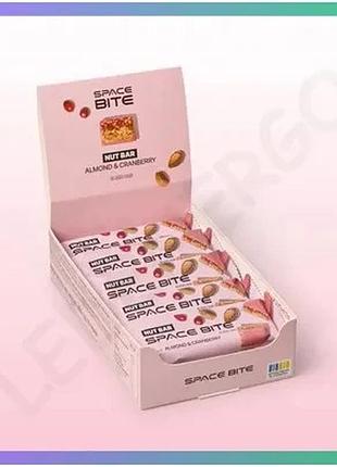 Батончик spacefood space bite nut bar 10*40 г клюква-мигдаль для перекусу енергетичний батончик sku_fitsh_cn17206