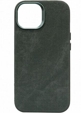 Чехол denim with magnetic fit для apple iphone 15 (6.1") pine needle