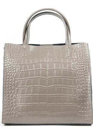 Podium сумка жіноча класична шкіра alex rai 1564 grey croco