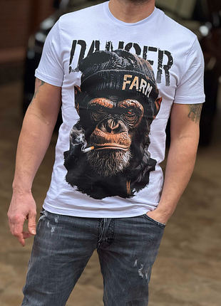 Футболка чоловіча daniel jones мавпа , xl,білий