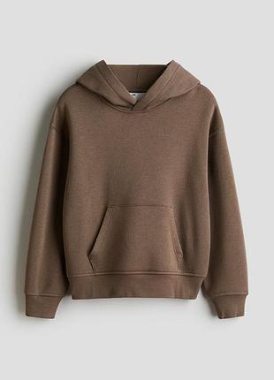 10-12/12-14 р h&m нова фірмова тепла кофта толстовка худі кенгуру оверсайз унісекс