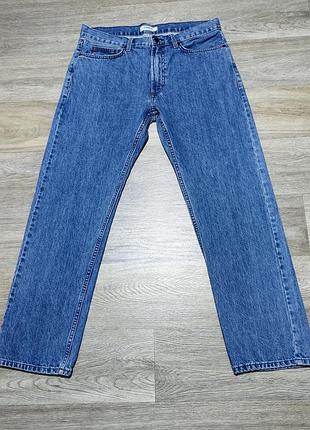 Мужские светло-синие джинсы m&s , размер 34/31 straight .