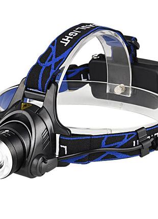 Фонарь налобный police,, zoom, зу microusb, box
