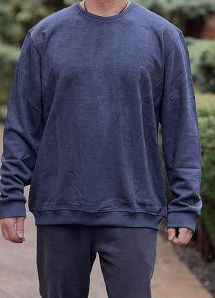 Свитшот мужской red down большой размер 6xl–9xl селаник микровельвет мягкий,7xl, темно-синий