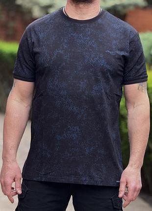 Футболка чоловіча red down 2xl–5xl, великі туреччина, бавовна, вільна xxxl,чорний